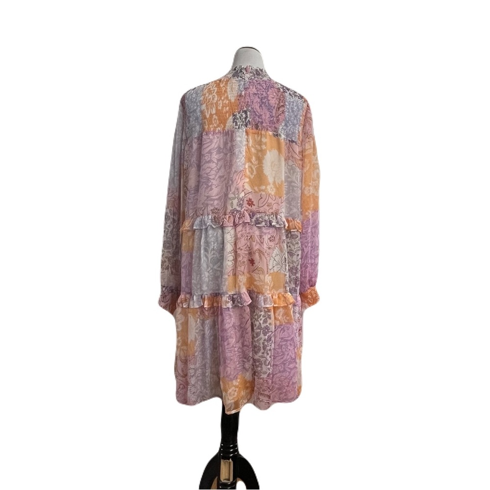 Fate Curve Floral Patchwork Long Sleeve Mock Neck… - image 4